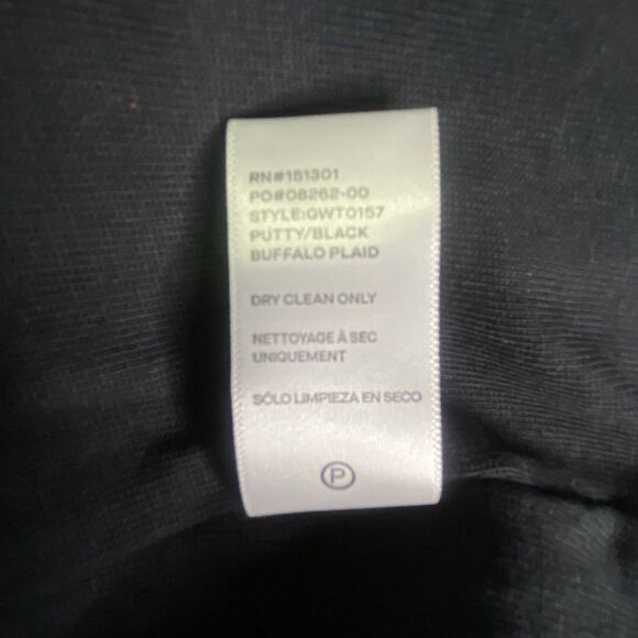 Good American Oversized Plaid Shacket Plus Size 3X (5-6) Putty Black Buffalo - Picture 7 of 7